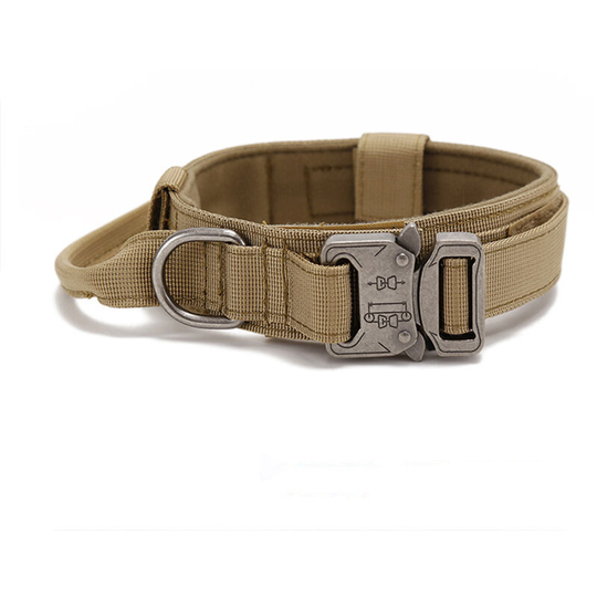 Tactical Dog Collar for Medium Dogs, Heavy Duty Dog Collars with Handle and Metal