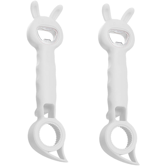 Pesce - Creative four-in-one multi-purpose rabbit bottle opener beverage can opener rabbit can opener white