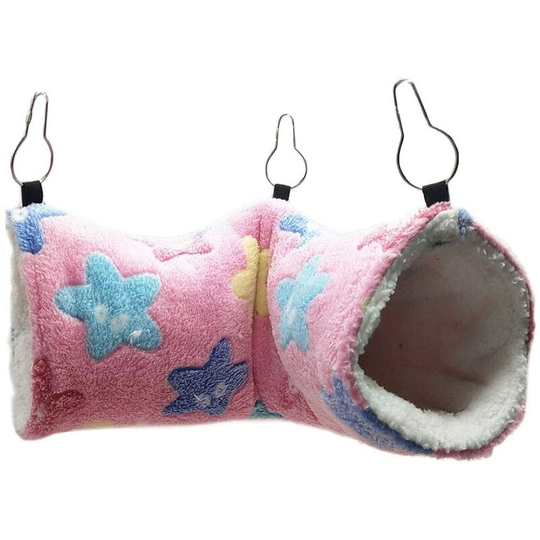 Kartokner - Hanging Tunnel for Small Animals, Hamster Hanging Toys, Hammock Swing, Bedding Accessories for Chinchilla Ferret, Squirrel, Guinea Pig,