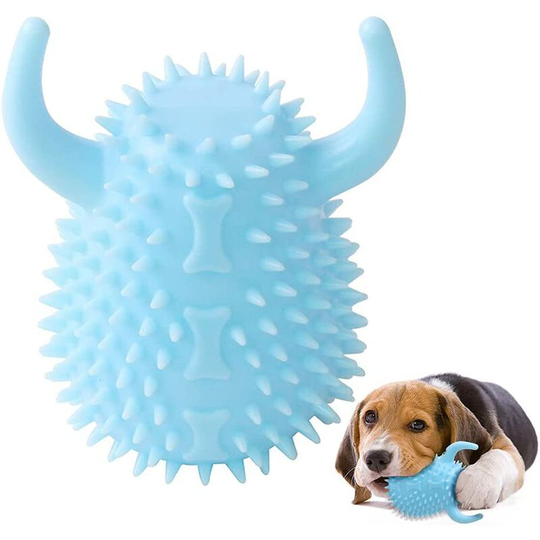 Dog Chew Toy, Interactive Squeaky Toy for Medium and Small Dogs. Long lasting natural rubber dog gift.