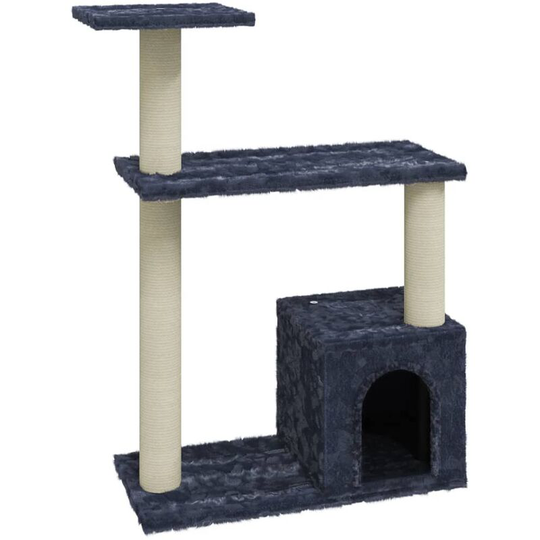 Cat Tree with Sisal Scratching Posts Dark Grey 70 cm Vidaxl Grey