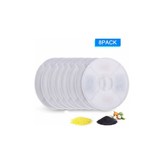 FVO - Automatic Pet Cat and Dog Drinking Fountain Round Replacement Filter Deep Purification, Compatible with youthink, hommi, isyoung, koalad,