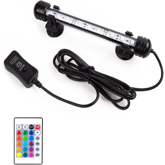 Led Aquarium Lights Lamp Tube rgb Aquarium Lights Fish Tank Lamp One Energy Saving Lamp 9 LEDs No Noise (Colorful 18cm)