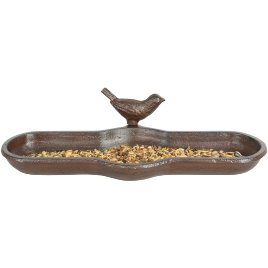 Esschert Design Bird Bath Brown Cast Iron Garden Outdoor Food Feeding BR25