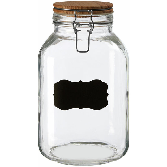 Premier Housewares - Grocer Large Wooden Lid Storage Jar