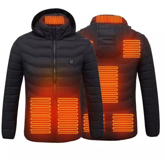 Thsinde - Heated Jacket with Detachable Hood and Double switch Heating Jackets 11 Heating Zones(L)
