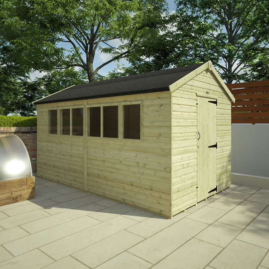 Tiger 8 Ft. W x 14 Ft. D Shiplap Apex Wooden Shed