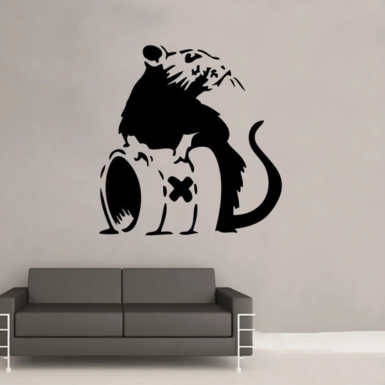 Banksy Toxic Rat Decal Vinyl Wall Sticker