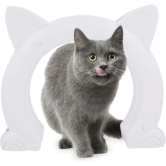 Thsinde - Cat Door, Pet Door, 2 Way Large Dog Door,ABS Plastic Cat Door, Cat Door for Hollow Core pvc Interior Door or Solid Interior Door (White)