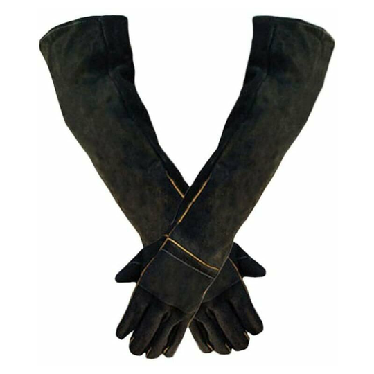 Anti-bite Gloves for Pets Handling Reinforced Leather Anti-bite Protective Gloves for Work Gloves for Dog Cat and Gardening 60cm