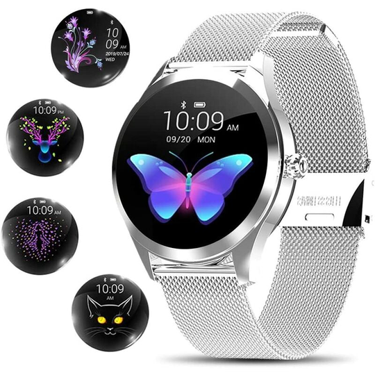 Smart Watch for Women,Elegant&High-end Sylish Stainless Steel IP68 Waterproof Smartwatch Fitness Tracker with Heart Rate Sleep Monitoring Calories