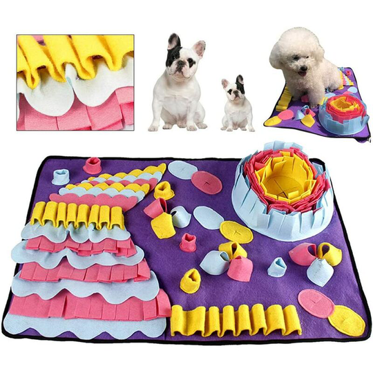 Dog Snuffle Mat, Dog Pet Snuffle Feeding Mat Slow Eating Dogs Mat, Recreational mat to train Pets sense of smell(70 x 50 cm)