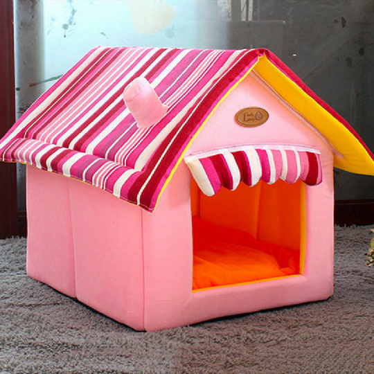 Heguyey - Cat bed, foldable house for dogs and cats with inner pillow for puppies