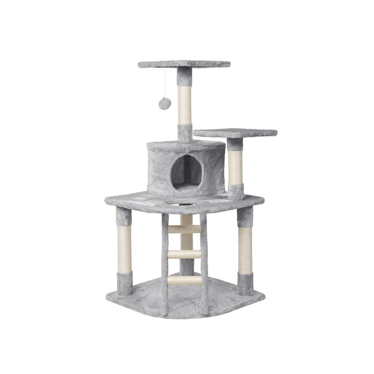 47.5' h Multi Level Cat Tree, Light Gray - light gray - Yaheetech