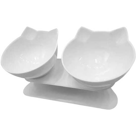 Cats Food Bowl Pet Feeding 15¡ã Tilted Basic Bowl Detachable Food Containers Raised with Stand - 5