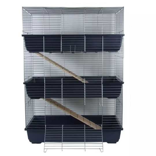 @Pet 3-Layer Rabbit Cage Blue 80 x 44 x 120cm