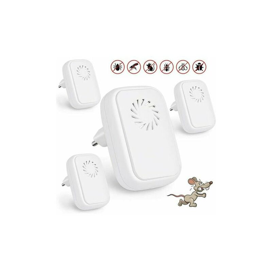 FVO - Pack Ultrasonic Mosquito Repeller Ultrasonic Repellent Insect Repeller Electric Ultrasonic Indoor Insect Repeller Mosquito Cockroach Flea