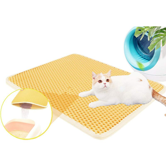 Cat Litter Box Mat Double Layer Waterproof Urine Cat Toilet Mat Mat for Litter Outlet-XS-30*30cm
