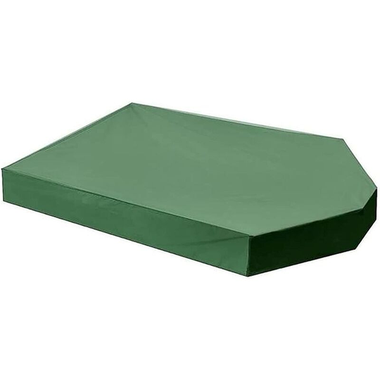 Garden Sandbox Cover Oxford Waterproof Dustproof Sandbox Cover Boat Shaped with Drawstring (Color : Green, Size: 160*113*22cm)