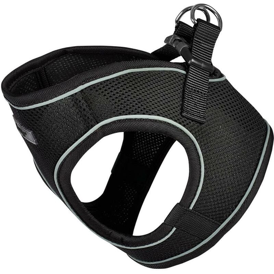 Adjustable Dog Puppy Pet Fabric Harness Soft Comfortable Mesh Vest Breathable - Black - X-Small