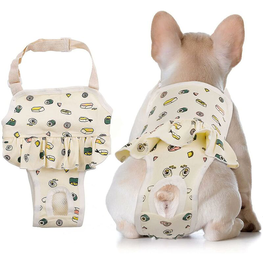 Dog Hygiene Panties Strap Sling Adjustable Pet Diaper Panties Male Female Dog Physiological Pants Cotton Jumpsuit Panties Teddy Bulldog s