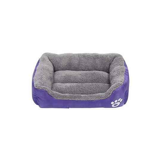 Plush Dog Kennel Dog House Soft Warm Comfortable Bed for Small Medium Large Dogs Winter House Pet Supplies - Purple m 54 * 42cm