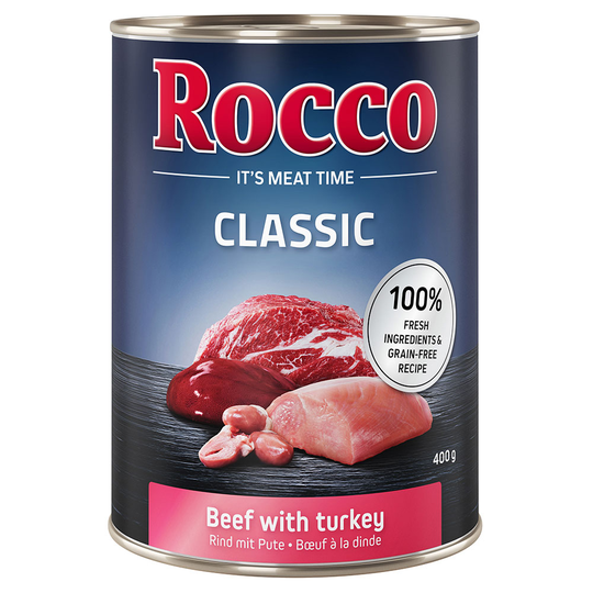 Rocco Classic Saver Pack 24 x 400g - Beef with Turkey