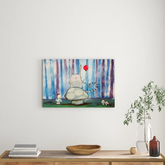 'One Balloon' by Andrea Doss Art Print Wrapped on Canvas