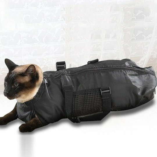 Cat Carrier Bag Portable Cat Grooming Beauty Pet Bag Breathable Cat Bath Bag Carrying Case