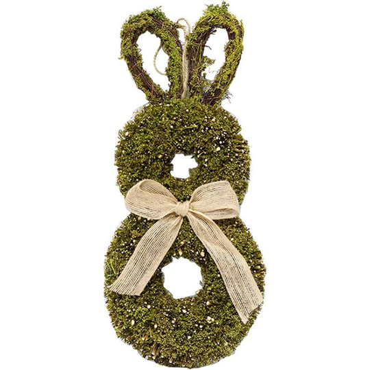 Echoo - Artificial Easter Wreath, Rabbit Wreath for Easter Front Door Spring Wreath Farmhouse