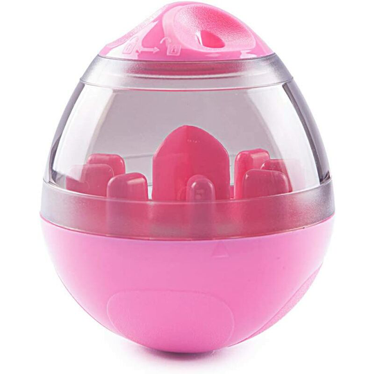 Dog Toy, Dog and Cat Dry Food Dispenser, Pet Food Ball, Easy to Clean (Red)
