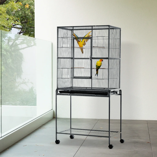 162.5Cm Steel Dome Top Flight Cage with Wheels