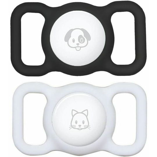 Airtag dog-collar (2 pack) Compatible with airtag cat chat collar holder, animal collar air label holder, air housing housing cover gps gps