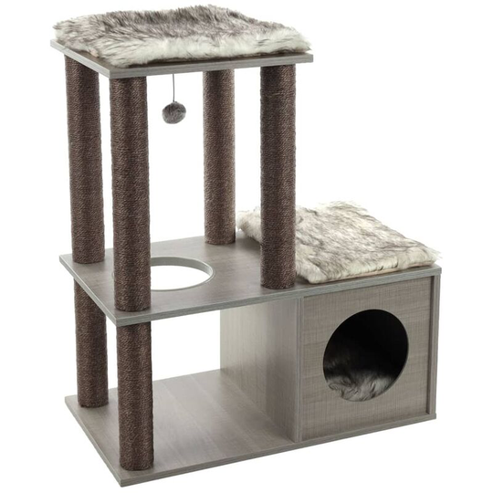 Flamingo - Cat Scratching Tree Adinda 70x40x84 cm Grey Grey