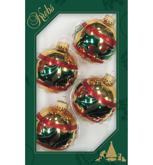 Mistletoe Baubles, Set of 4