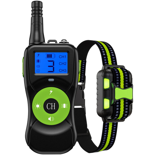 Thsinde - Dog training collar, 800m long distance training collar, electric shock and vibration level, light mode, rechargeable and 100% waterproof