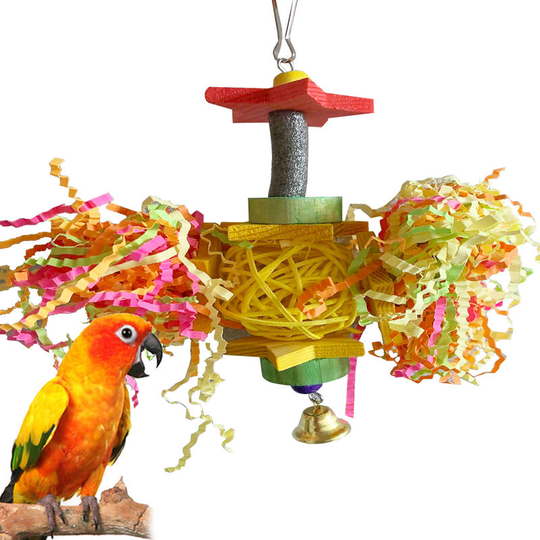 Bird Chewing Toy Bird Shredding Toy for Parrot Cage Foraging Shredder Toys Bird Training Toy type3
