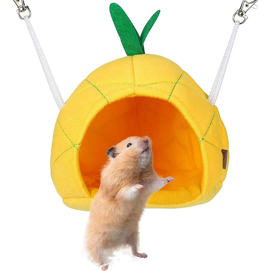 Betterlifegb - Hammock Pineapple Hamster House Sweet Hangster Hangster Small Animal Pet Cage India Hammock Pig Cage Accessories for Naughty Rat