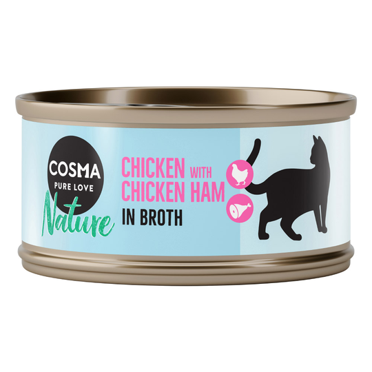 Cosma Nature Saver Pack 24 x 70g - Chicken with Chicken Ham