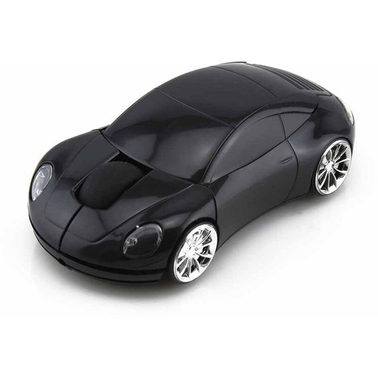 Sports Car Shaped Wireless Mouse usb Wireless Ergonomic Optical Mouse with Suitable for Laptop Computer - Black