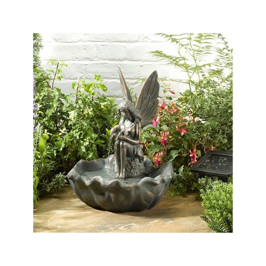 Solar Fairy Leaf Garden Water Feature Fountain Bird Bath 1170341 - Smart Garden