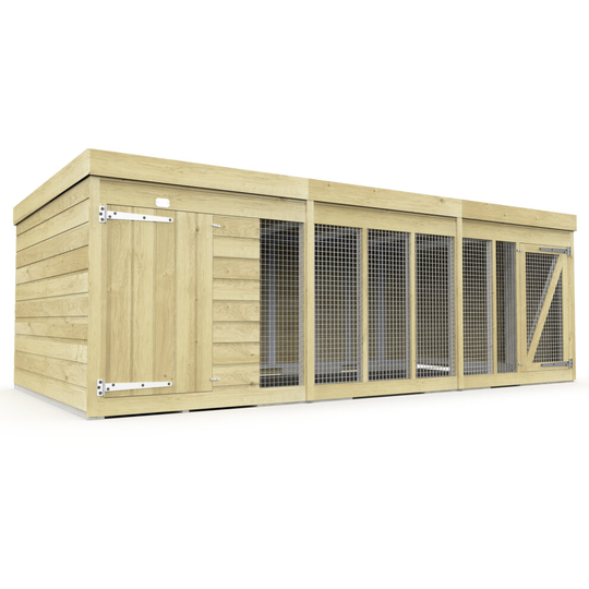 12ft x 6ft Dog Kennel & Run Treated Timber Fast & Free 2-5 Day Delivery