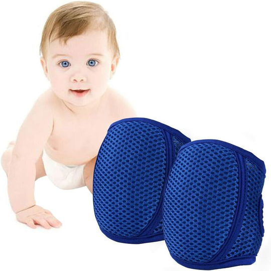 Baby Crawling Knee Pads, Anti-Slip Knee Support Adjustable Toddler Knee Safety Protector,Blue