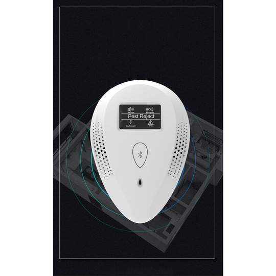 Ultrasonic Insect Repellent for Rats Cockroaches Mosquitoes and Other Rodents (White) - Muff