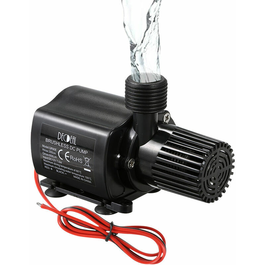 Decdeal Aquarium Pump DC12V Ultra-Quiet Brushless Water Pump Micro Brushless Water Pump Waterproof Submersible Pump for Aquarium Fountain, Type 1