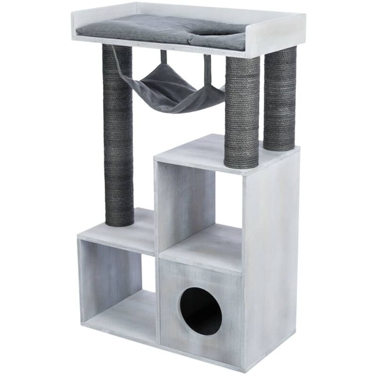Cat Scratching Post with Shelf Function 72x38x110 cm Grey Trixie Grey
