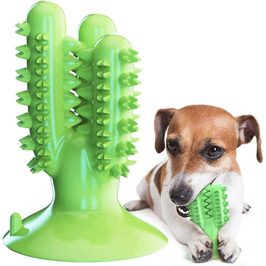 Dog Toothbrush, Interactive Chew Toy, Natural Rubber Dog Toothbrush Safely Removes Bad Breath