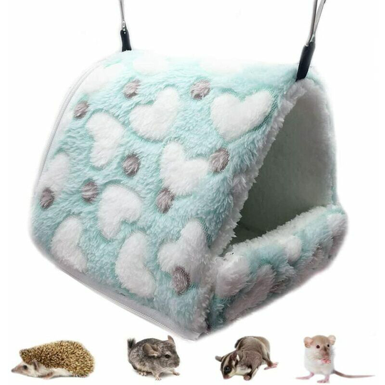 Joorrt - Small Animal Hammock Small Animal Hammock Warm House for Rabbit Hamster Chinchilla Guinea Pig Green l
