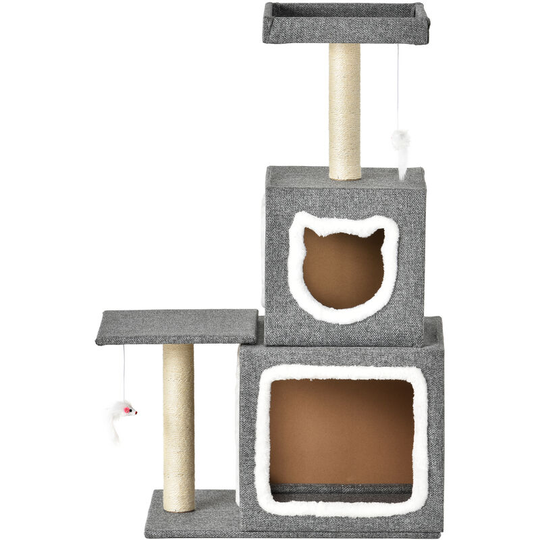 106cm Cat Tree, Cat Tower Activity Centre with Sisal Scratching Post for Indoor Cats