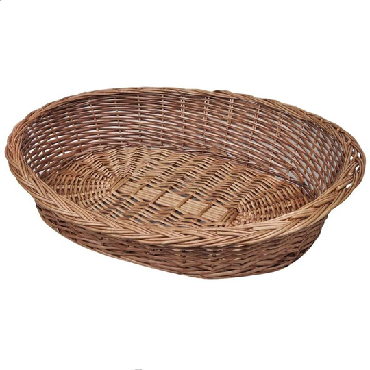 Willow Dog Basket/Pet Bed Natural 90 cm Vidaxl Brown